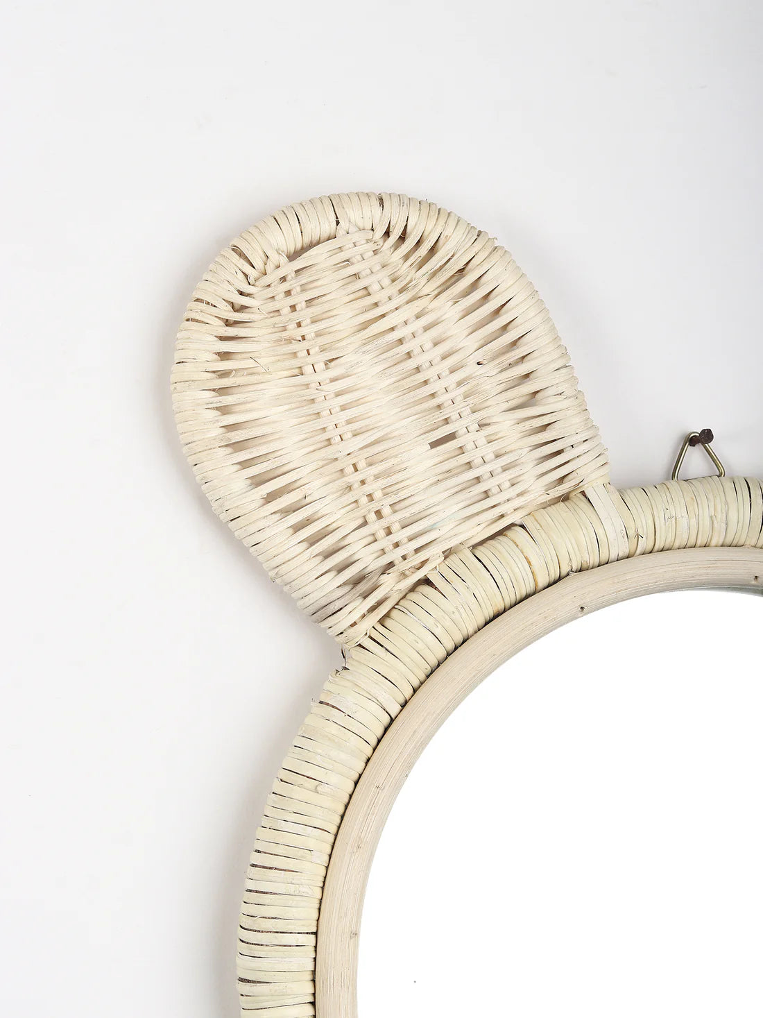 Rustic Handmade Rattan Wall Mirror for Bedroom, Bathroom, or Hallway Accent