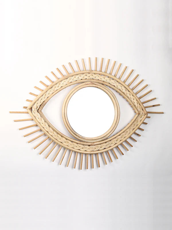 Eco-Friendly Rattan Wall Mirror Detailing for Stylish Interiors