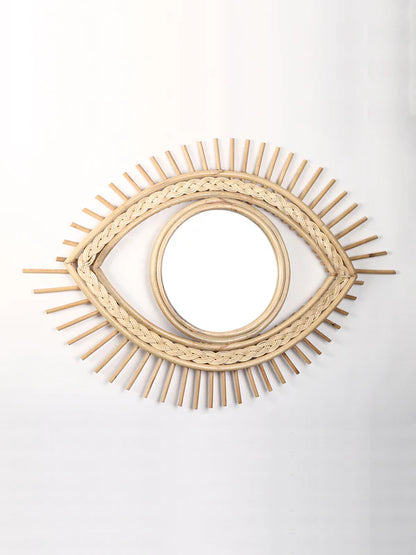 Eco-Friendly Rattan Wall Mirror Detailing for Stylish Interiors