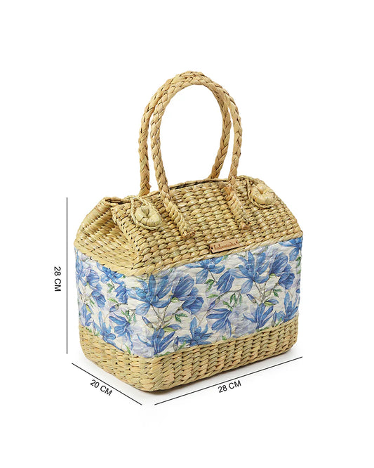 Eco-Friendly Seagrass Gift Hamper Basket for Picnic, Park & Outdoor Meals