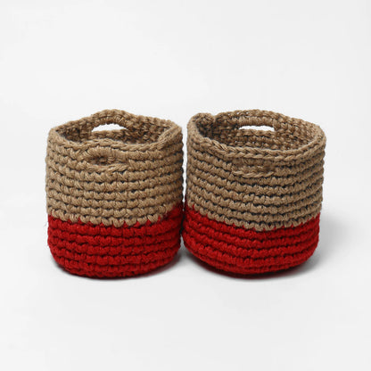 Set of 2 Jute Basket with Handles – Perfect for Plants & Storage