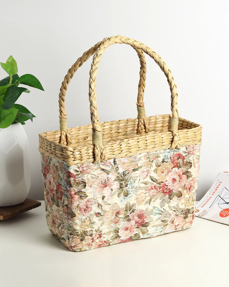 Handwoven Handbag for Storage, Shopping & Daily Carry
