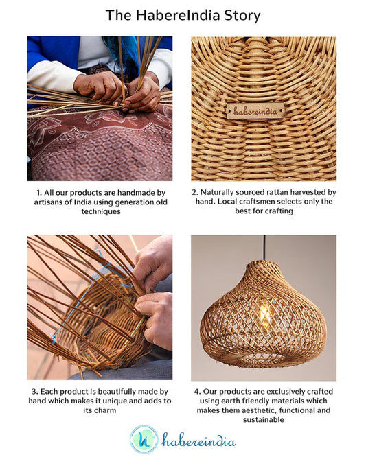 Stylish Rattan Hanging Light for Study Room and Living Room