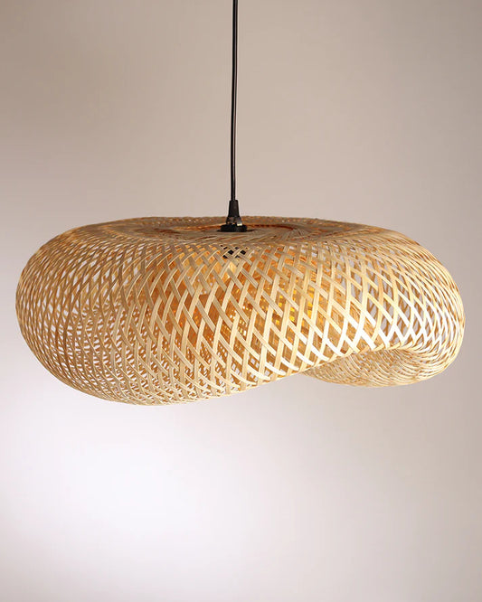 Rustic Bamboo Hanging Lamp for Home Decor and Hall