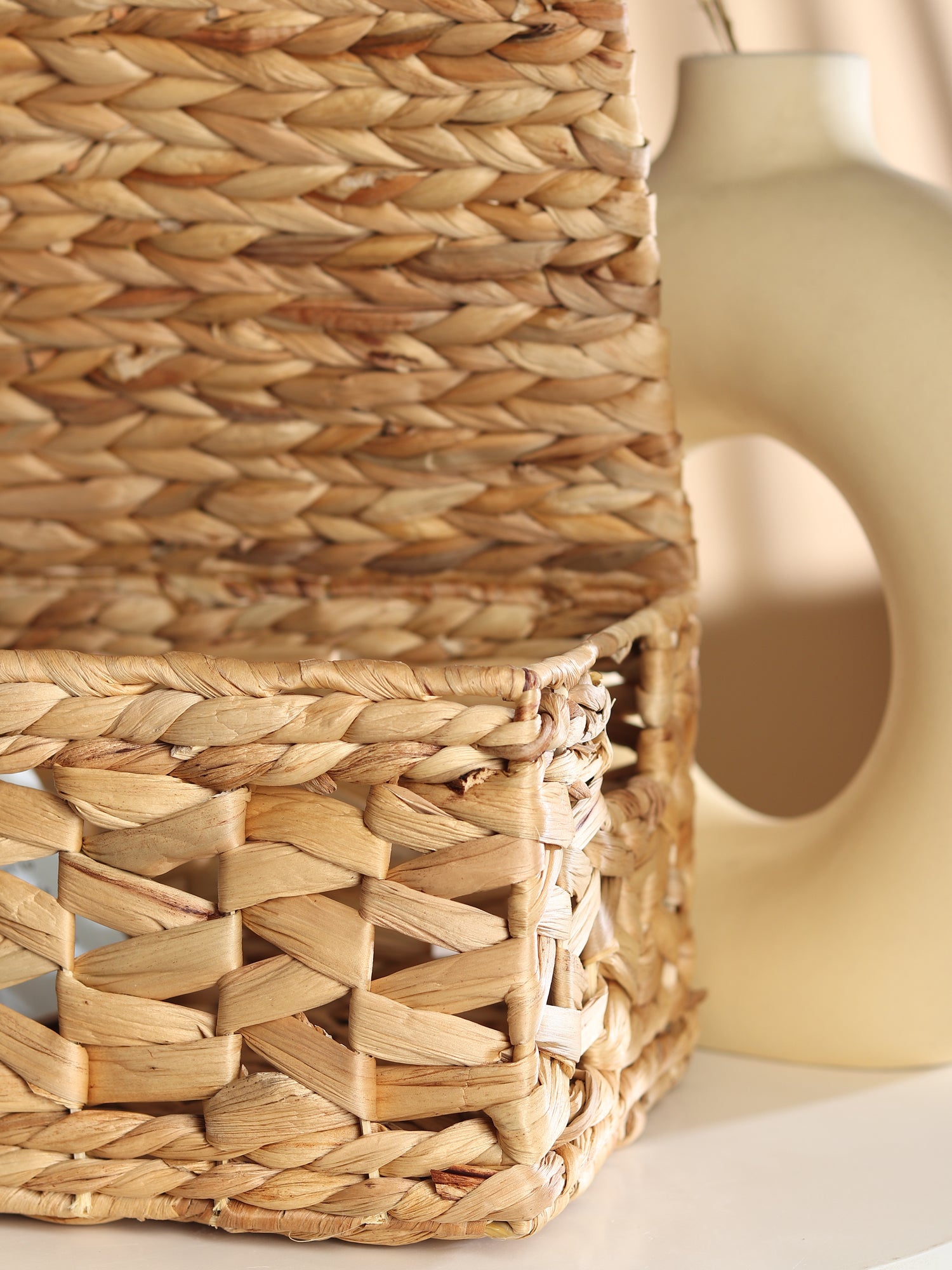 Seagrass Jali Storage Boxes