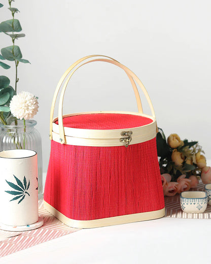 Multi-Purpose Bamboo Picnic Basket for Food, Picnic & Leisure Use