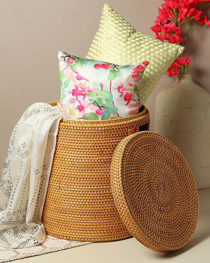 Rattan Laundry Basket For Clothes With Lid | Laundry Basket With Lid | Toy Storage Basket