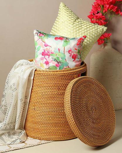 Rattan Laundry Basket For Clothes With Lid | Laundry Basket With Lid | Toy Storage Basket