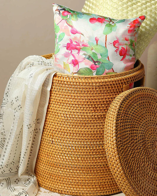 Rattan Laundry Hamper with Lid for Clothes, Toys, and Home Storage