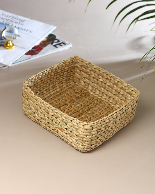 Storage Basket | Seagrass Organiser Tray | Shelf Basket | Wardrobe Organizer