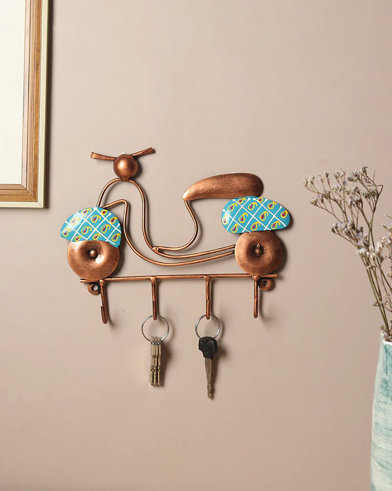 Metal Wall-Mounted Key Organizer and Key Stand for Home