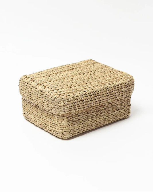 Handwoven Seagrass Organizer Box for Jewelry & Small Essentials