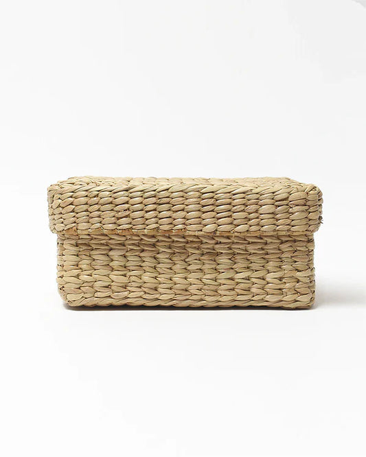 Handwoven Seagrass Organizer Box for Jewelry & Small Essentials