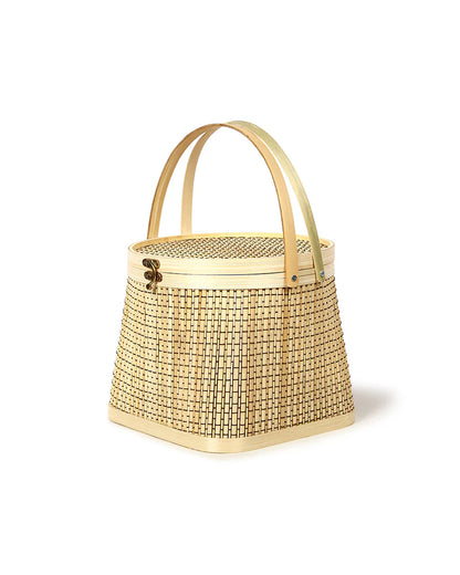 Eco-Friendly Bamboo Picnic Basket for Beach, Park & Picnic Days