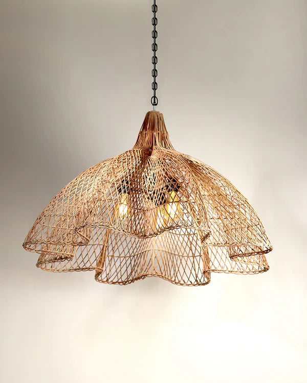 Minimalist Rattan Ceiling Light for Balcony and Living Room