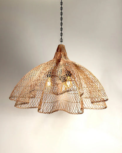 Minimalist Rattan Ceiling Light for Balcony and Living Room