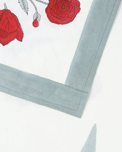 Jaipur Handblock Printed 100% Premium Cotton King Bed Sheet Set with Coordinated Pillow Covers