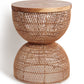 Wooden Rattan Stool | Mini Side Stool | Cane Round Table | Stylish Side Table
