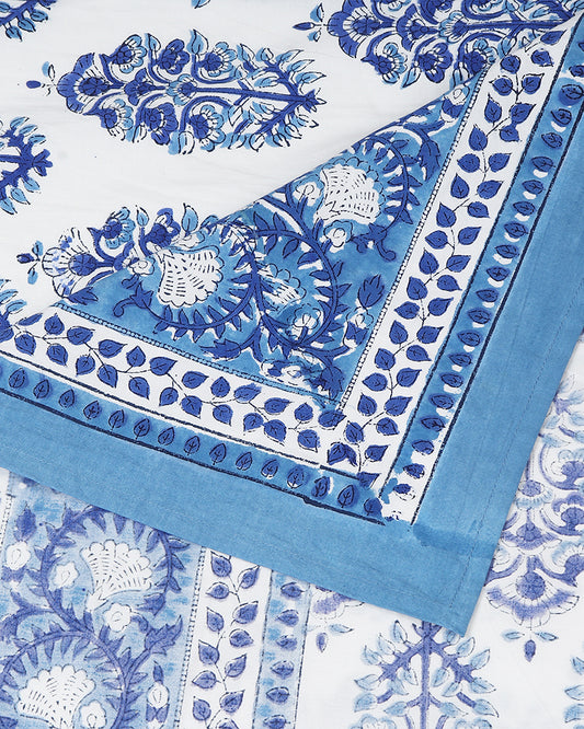 Classic Jaipur Handblock Printed 100% Premium Cotton King Bed Sheet Set with 2 Pillow Covers