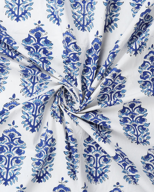 Classic Jaipur Handblock Printed 100% Premium Cotton King Bed Sheet Set with 2 Pillow Covers