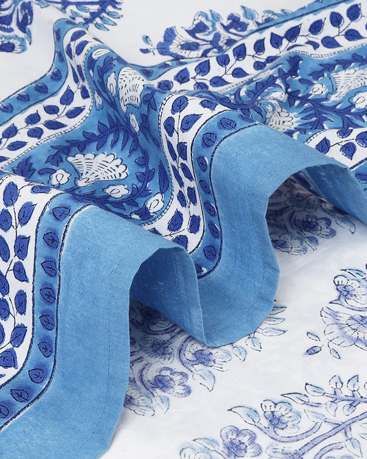 Classic Jaipur Handblock Printed 100% Premium Cotton King Bed Sheet Set with 2 Pillow Covers