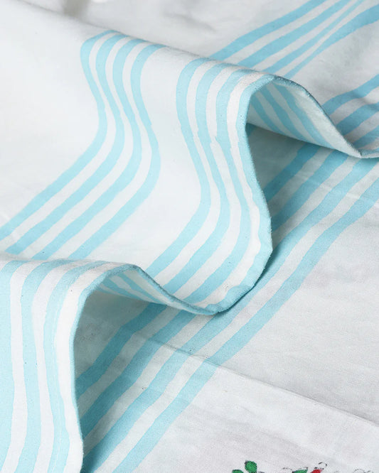 Luxurious Jaipur Handblock Printed 100% Premium Cotton King Size Bed Sheet with Pillow Covers