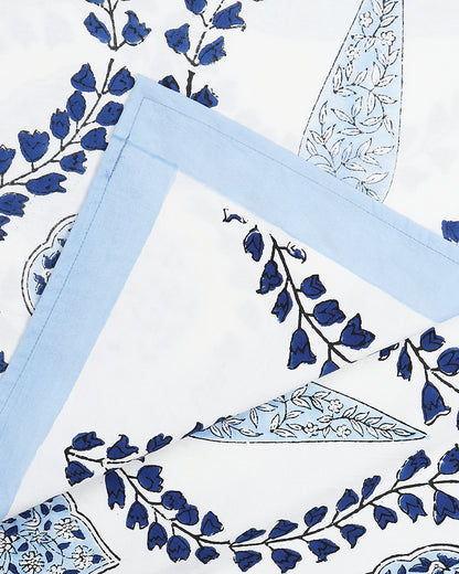 Handcrafted Jaipur Handblock Printed 100% Premium Cotton King Bed Sheet with Coordinated Pillow Covers