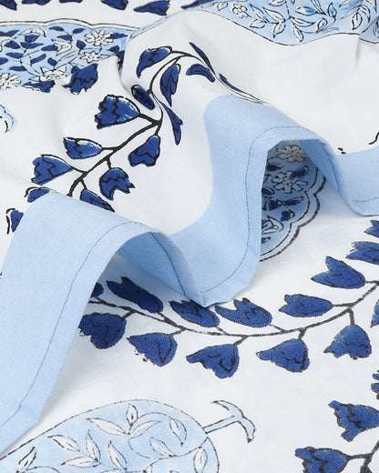 Handcrafted Jaipur Handblock Printed 100% Premium Cotton King Bed Sheet with Coordinated Pillow Covers