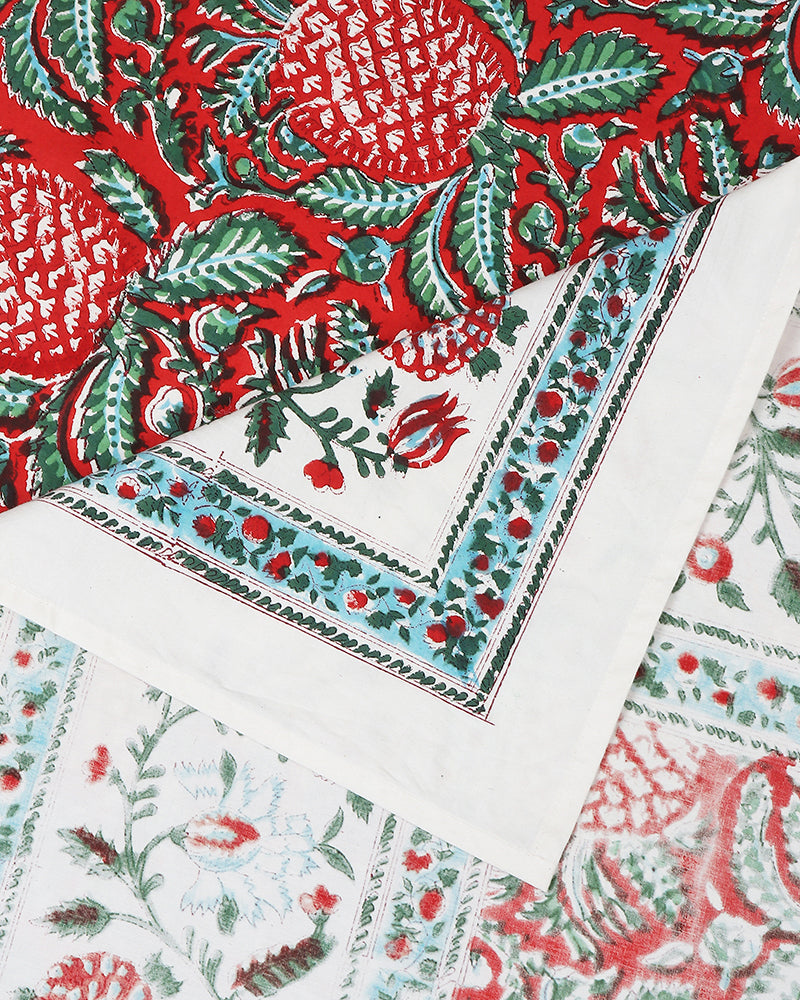 Cultural Jaipur Handblock Printed 100% Premium Cotton King Bed Sheet with Matching Pillow Covers