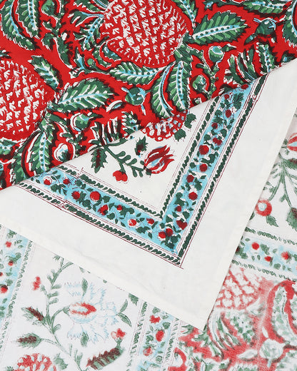 Cultural Jaipur Handblock Printed 100% Premium Cotton King Bed Sheet with Matching Pillow Covers