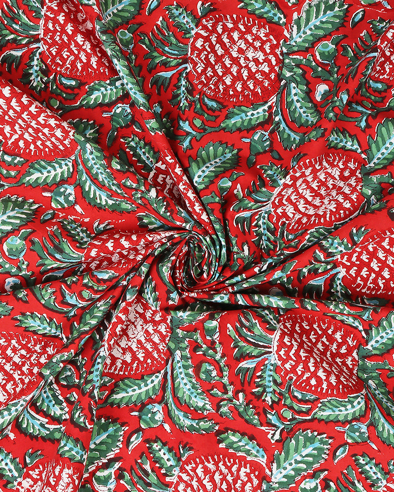 Cultural Jaipur Handblock Printed 100% Premium Cotton King Bed Sheet with Matching Pillow Covers