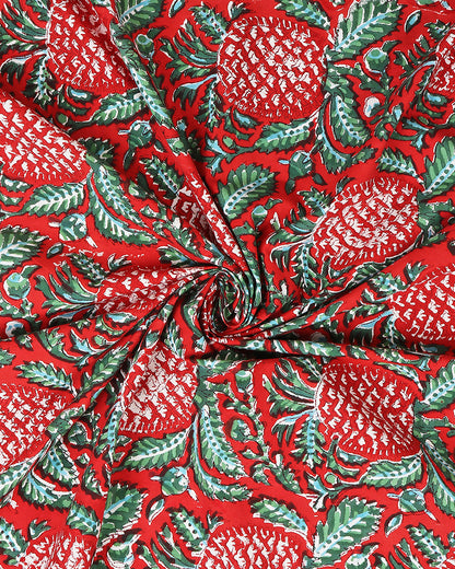 Cultural Jaipur Handblock Printed 100% Premium Cotton King Bed Sheet with Matching Pillow Covers