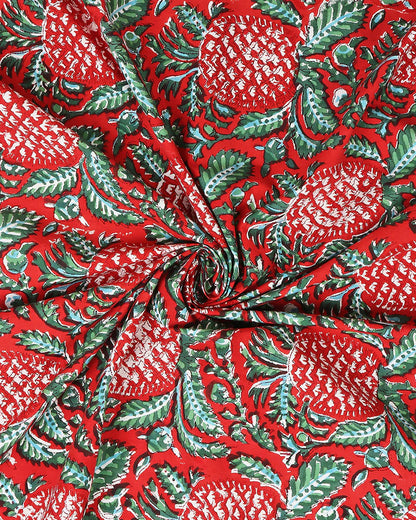 Cultural Jaipur Handblock Printed 100% Premium Cotton King Bed Sheet with Matching Pillow Covers