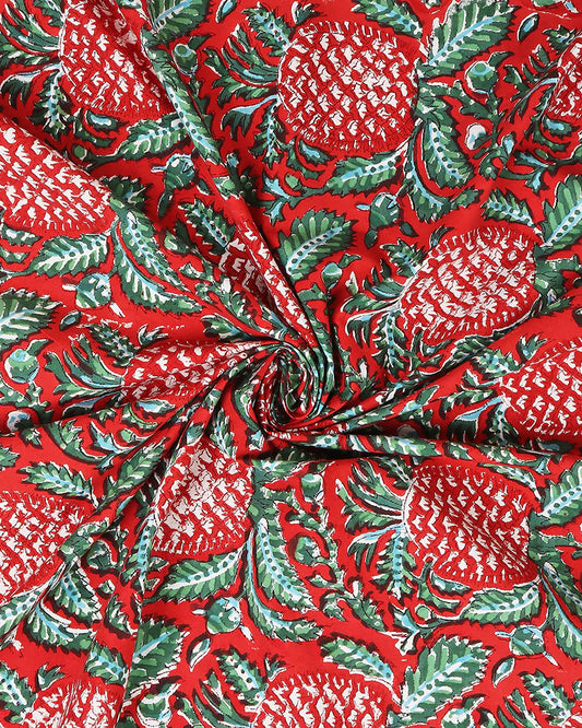 Cultural Jaipur Handblock Printed 100% Premium Cotton King Bed Sheet with Matching Pillow Covers