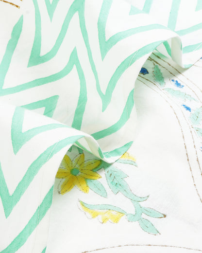 Vibrant Jaipur Handblock Printed 100% Premium Cotton King Bed Sheet with 2 Pillow Covers