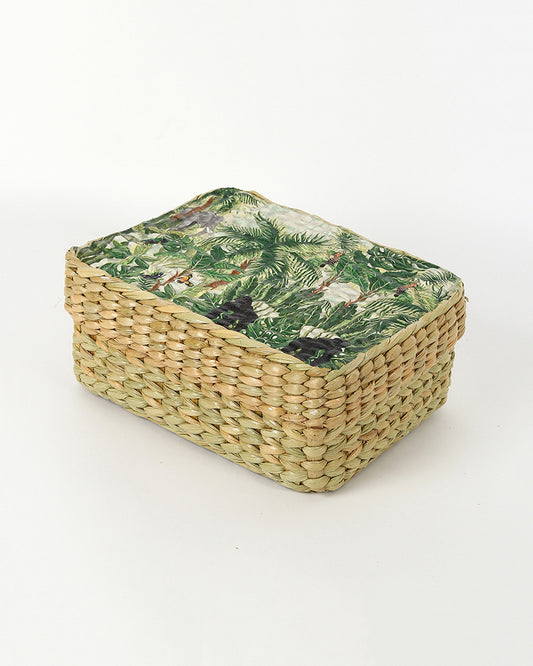 Seagrass Lid Storage Box | Storage Organiser | Jewellery Organisers Boxes