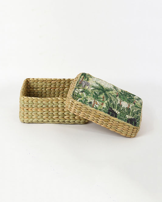Seagrass Lid Storage Box | Storage Organiser | Jewellery Organisers Boxes