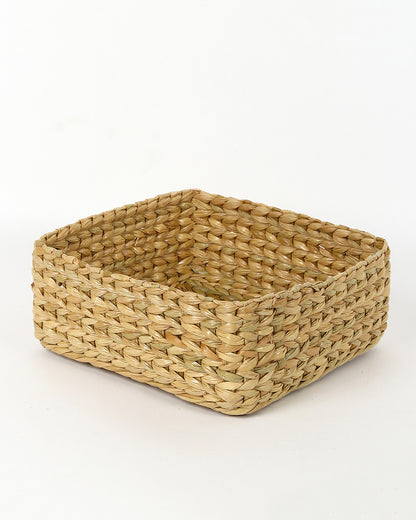 Storage Basket | Seagrass Organiser Tray | Shelf Basket | Wardrobe Organizer