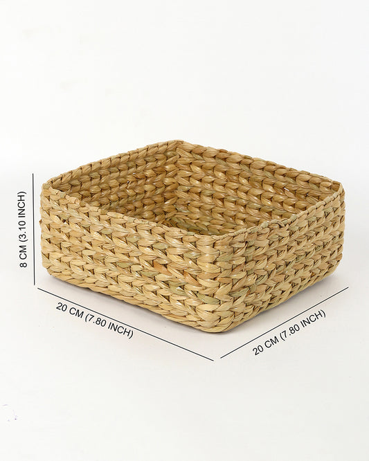 Storage Basket | Seagrass Organiser Tray | Shelf Basket | Wardrobe Organizer