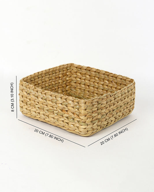 Storage Basket | Seagrass Organiser Tray | Shelf Basket | Wardrobe Organizer