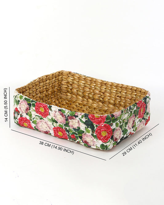 Office Desk Organizer | Stationary Organizers Box | Jute Table Organiser - Rectangular