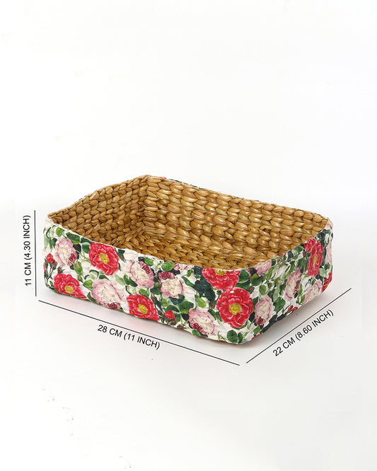 Office Desk Organizer | Stationary Organizers Box | Jute Table Organiser - Rectangular