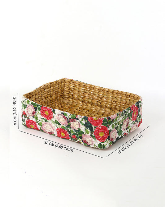 Office Desk Organizer | Stationary Organizers Box | Jute Table Organiser - Rectangular