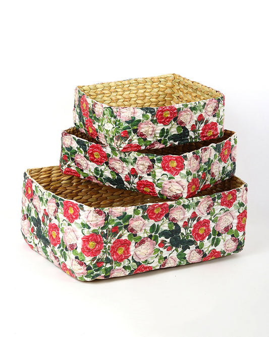 Office Desk Organizer | Stationary Organizers Box | Jute Table Organiser - Rectangular