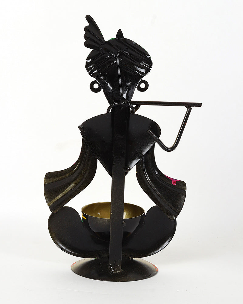 Candle Holder | Krishna Statue Tea Light Stand | Kanha Tea Light Holder