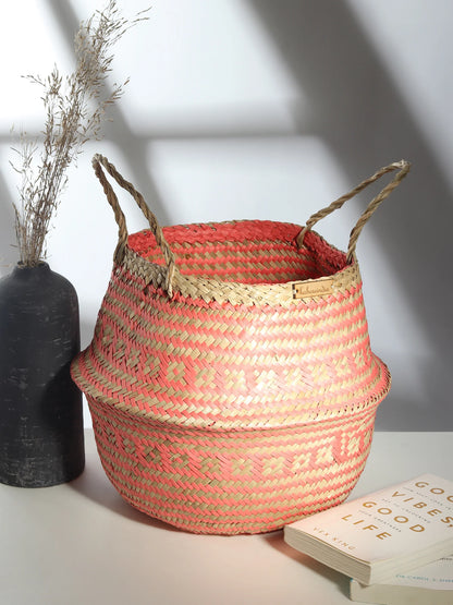 Chic Belly Planter Basket for Living Room & Corner Decor