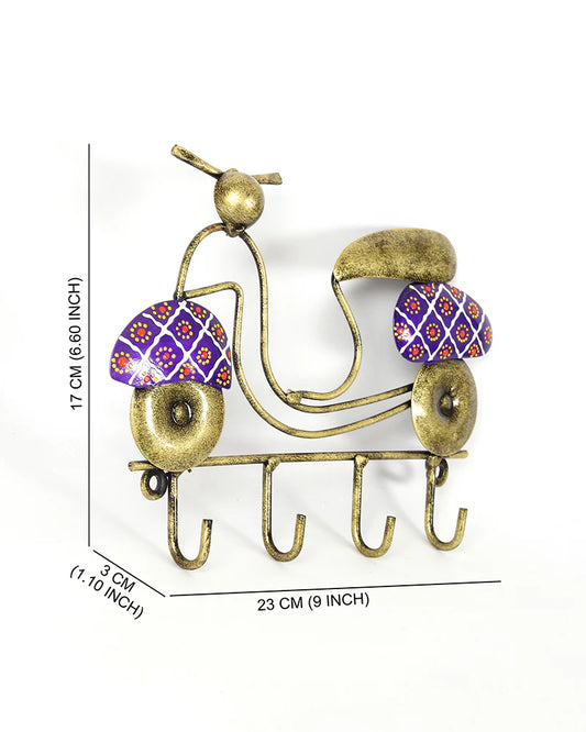 Metal Wall Key Hanger and Keychain Organizer for Home