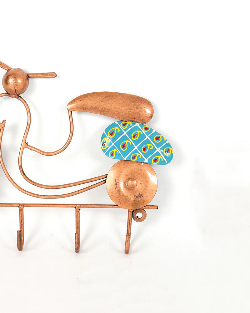 Metal Wall-Mounted Key Organizer and Key Stand for Home