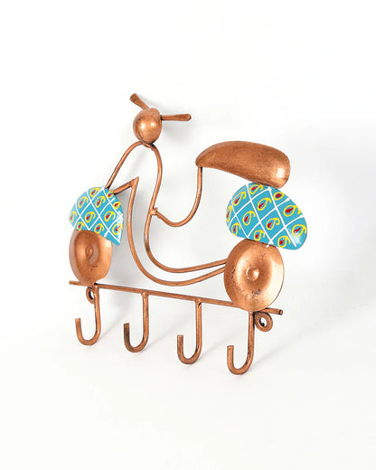 Metal Wall-Mounted Key Organizer and Key Stand for Home