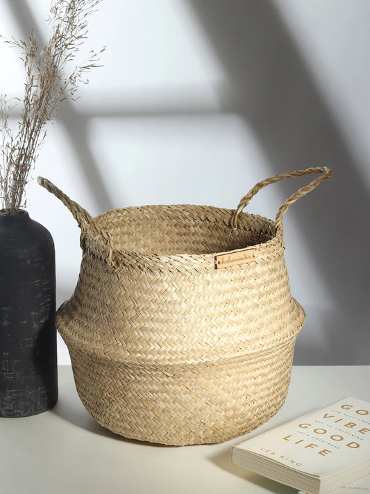 Neutral Belly Basket for Greenery, Toys & More